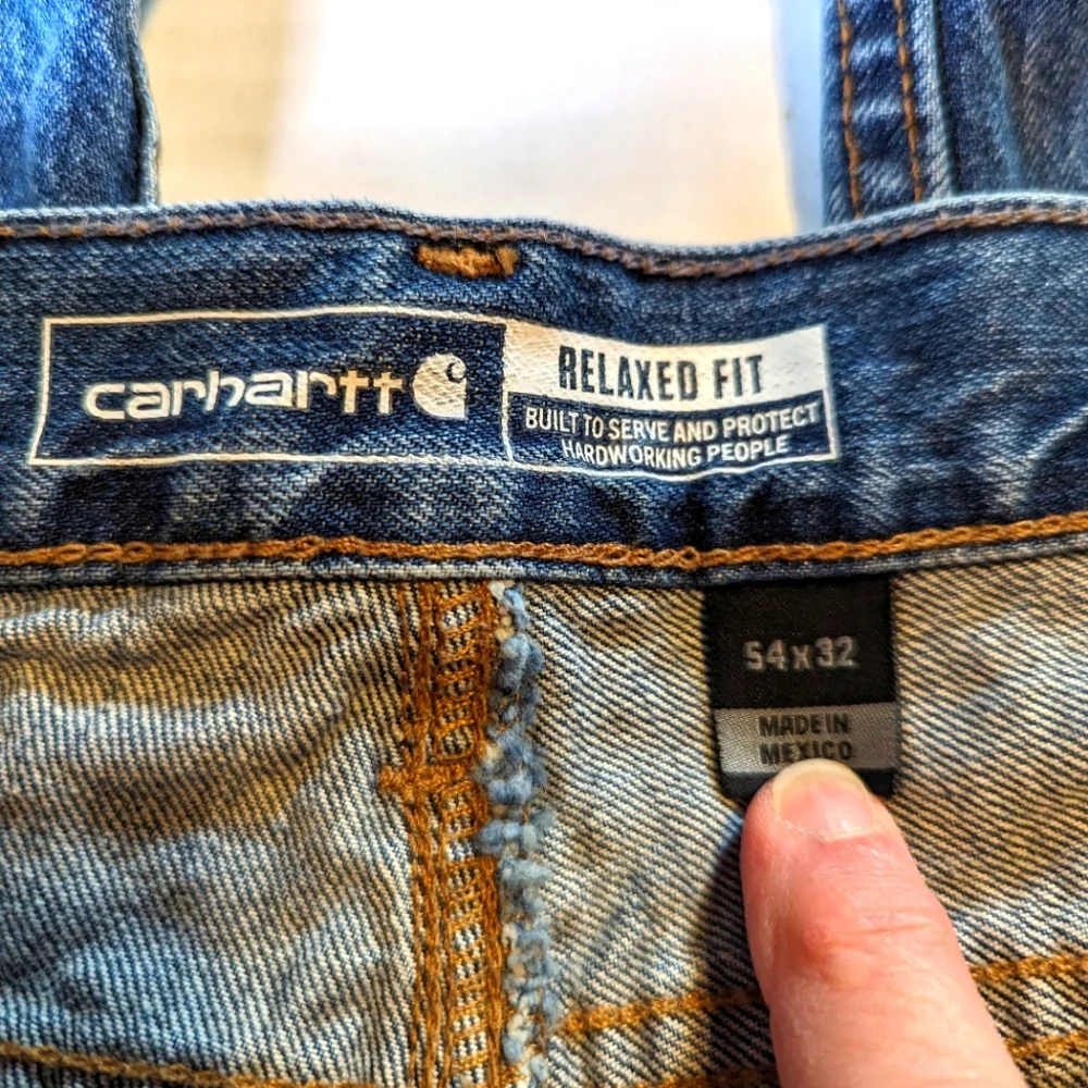 Carhartt Big Mans Relaxed Fit Jeans Size 54 x 32